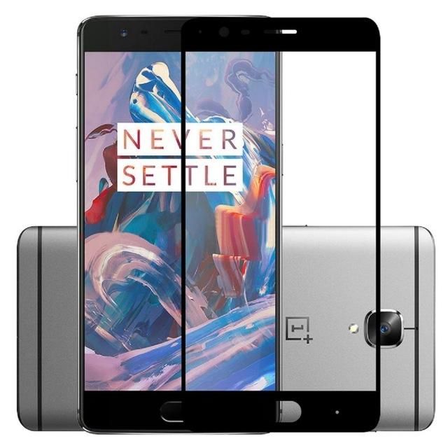 10D Glass Screen Protector for Oneplus 3 - Black