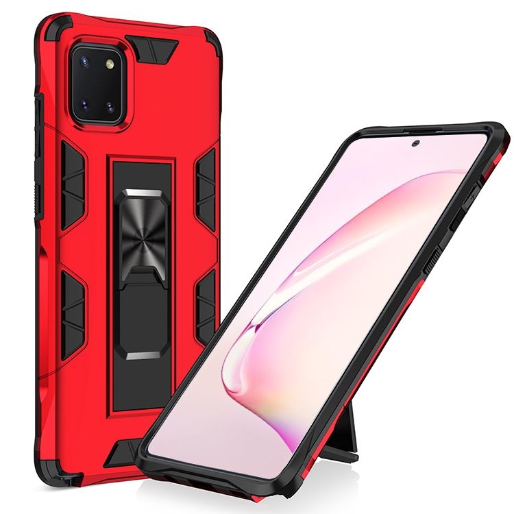 For Samsung Galaxy Note10 Lite Heavy Impact Resistant Military Bracket Armor Series [Support Magnetic Car Mount] Protective Case  Cover
