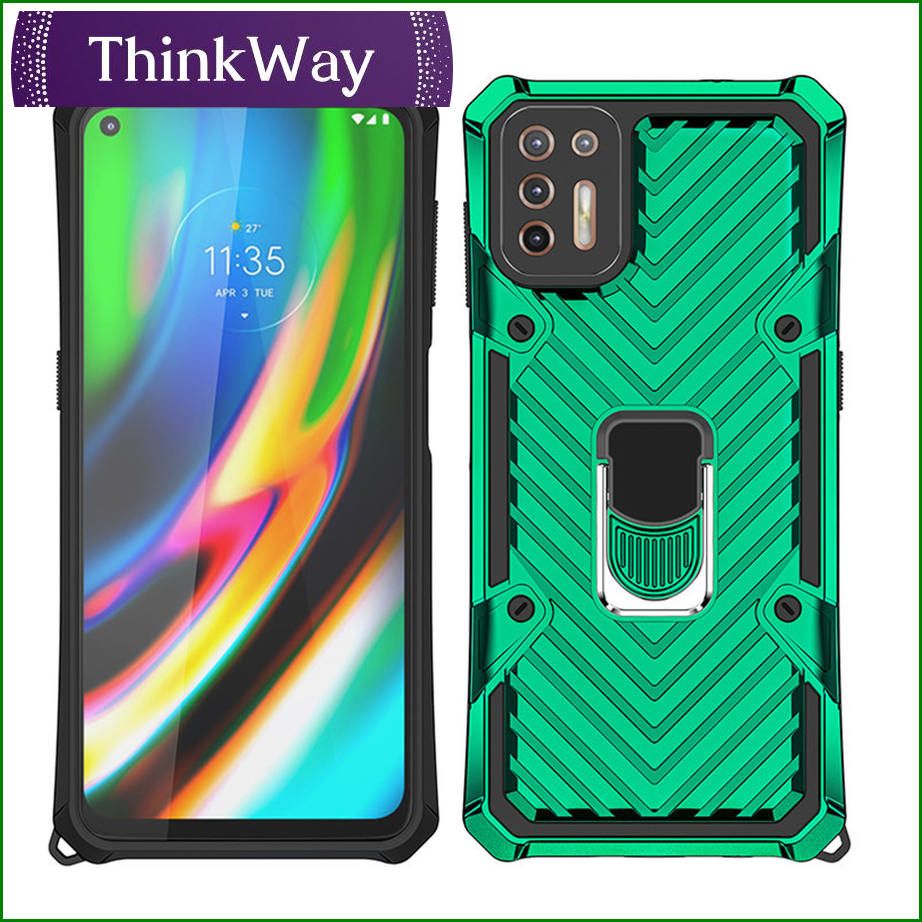 PC+TPU shockproof shell with 360 degree rotating ring bracket For MOTO G9 Plus & MOTO E6S