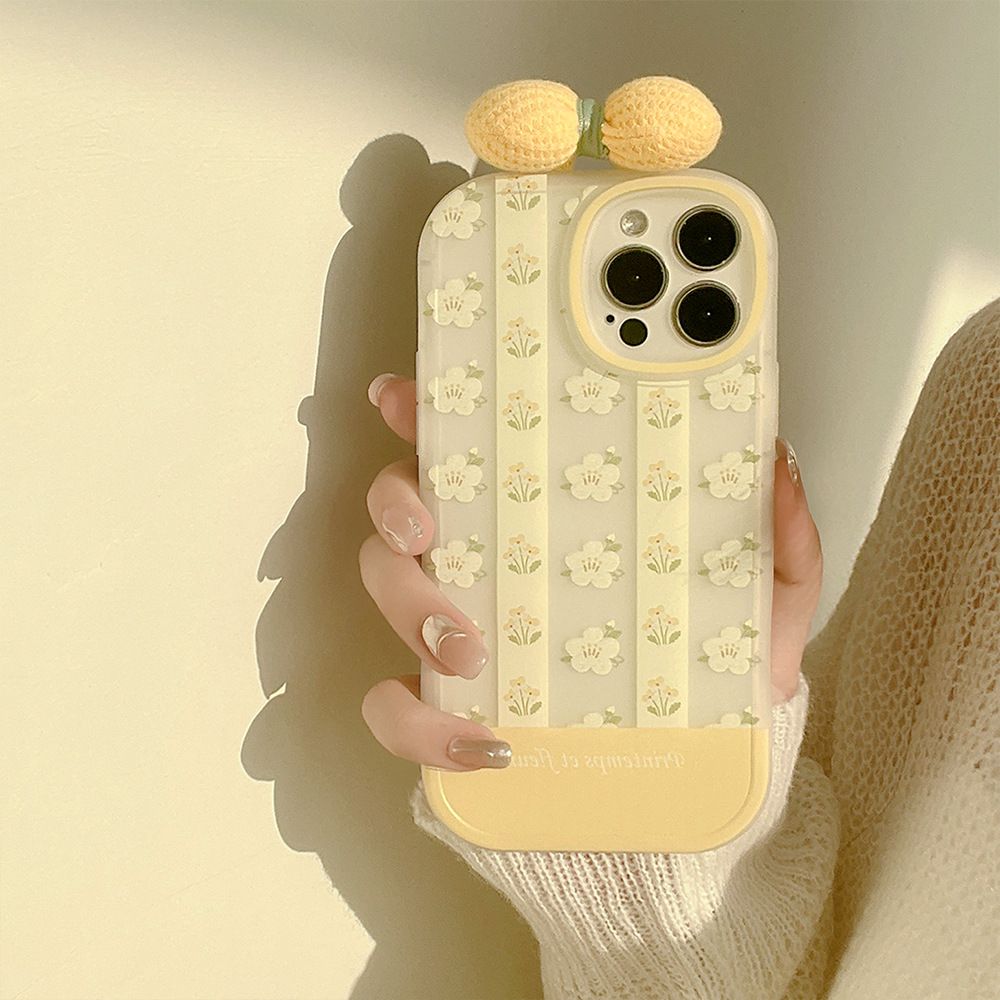 Cute Yellow Case Soft Silicone Cover Mobile Phone Protective Case