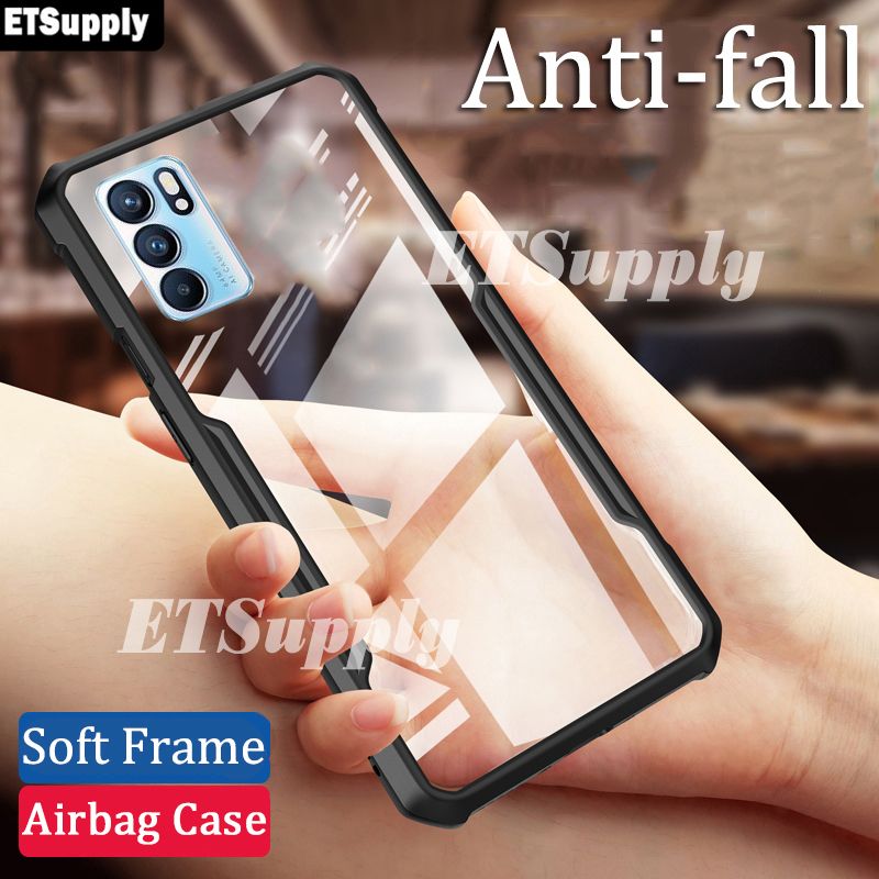 For OPPO Reno 6 Pro Armor Case Transparent Hard Cover Full Protector Phone Casing for OPPO Reno6 Pro