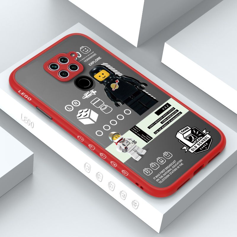 ZeroQiQi for Redmi Note 9 Case Lego Robot Side Printed Pattern Design Phone Cover Frosted Ultra Thin Protective Phone Case