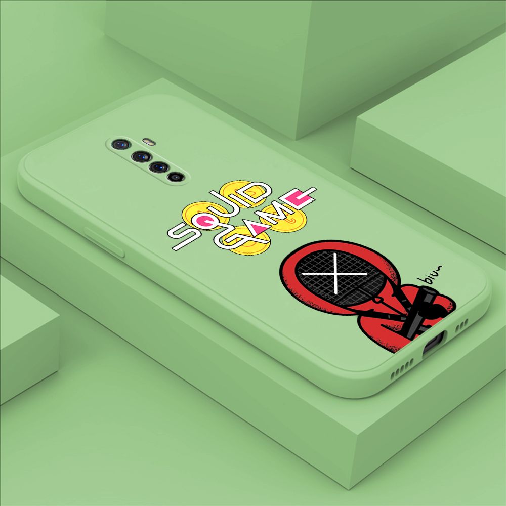 ZeroQiQi for Realme X2 Pro Case Fashion Cartoon Electric Baton Judge Role Phone CoverSquare Liquid Silicone Trend Phone Case