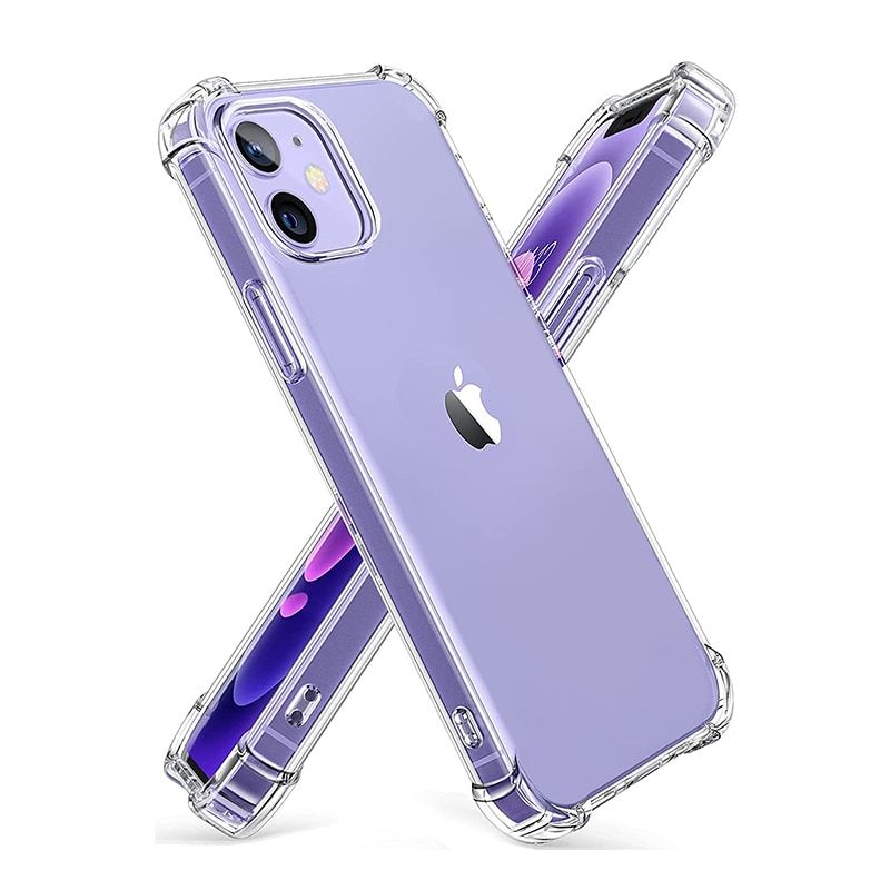 Clear Shockproof Phone Case For iPhone 13 12 11 Pro Max XS Max X XR 8 7 6 6S Plus SE2020 12 13 Mini Silicone Case Back Cover