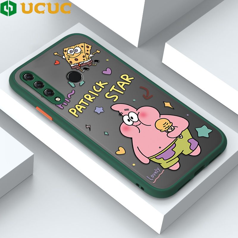 UCUC for Honor Y9 Prime 2019 Back Cover Pie Gig Star Frosted Transparent Hard Phone Case Thin Shockproof Full Cover Camera Protect Case
