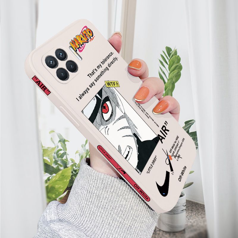 AMORVOR for OPPO F17 Pro A93 2020 Reno4 F Back Cover Anime Uzumaki Naruto Side design Soft Case Liquid Silicone Phone Cases
