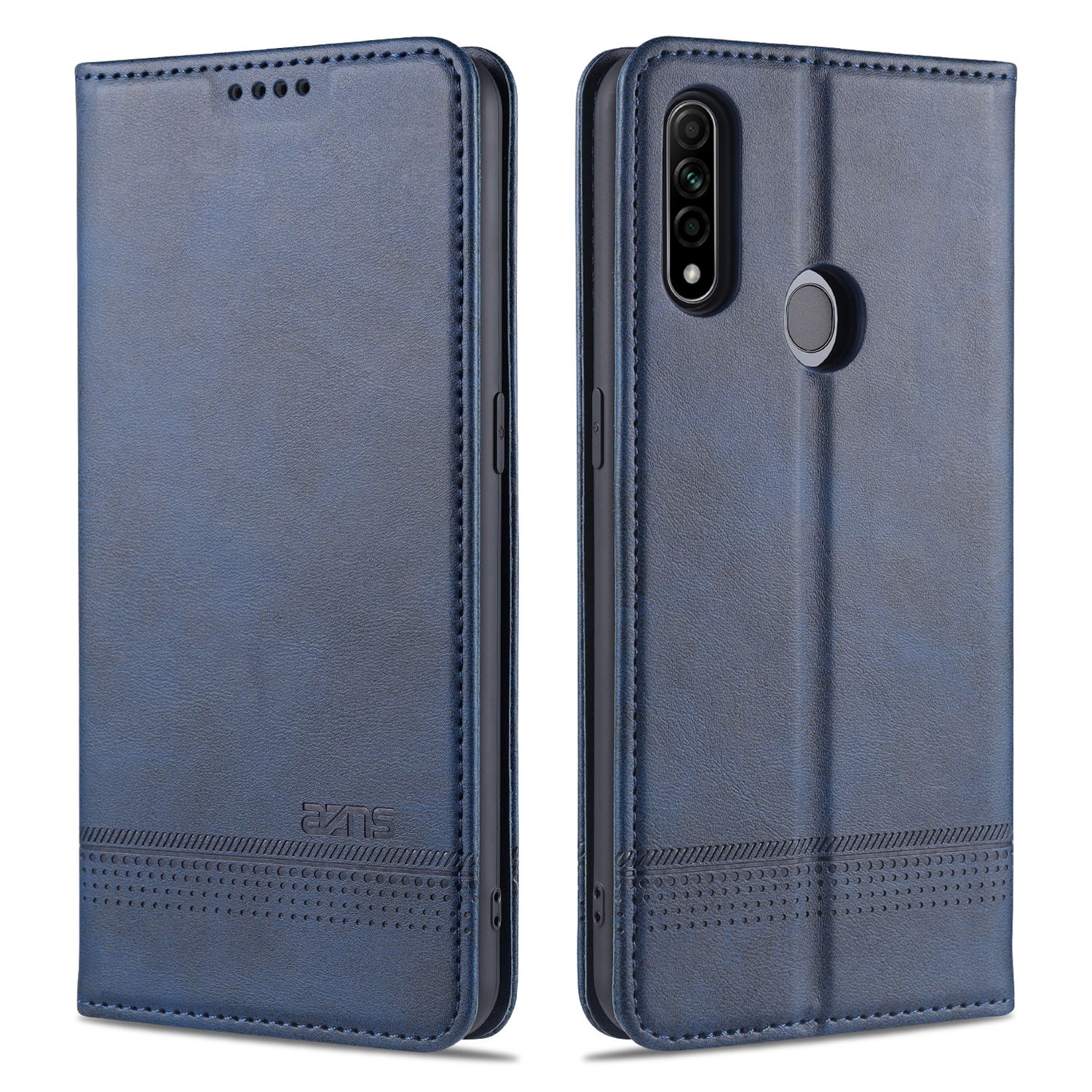 Leather Case for OPPO A8 2020 Vintage Flip Wallet Card Slots Magnetic Closure TPU Inner Stand Cover