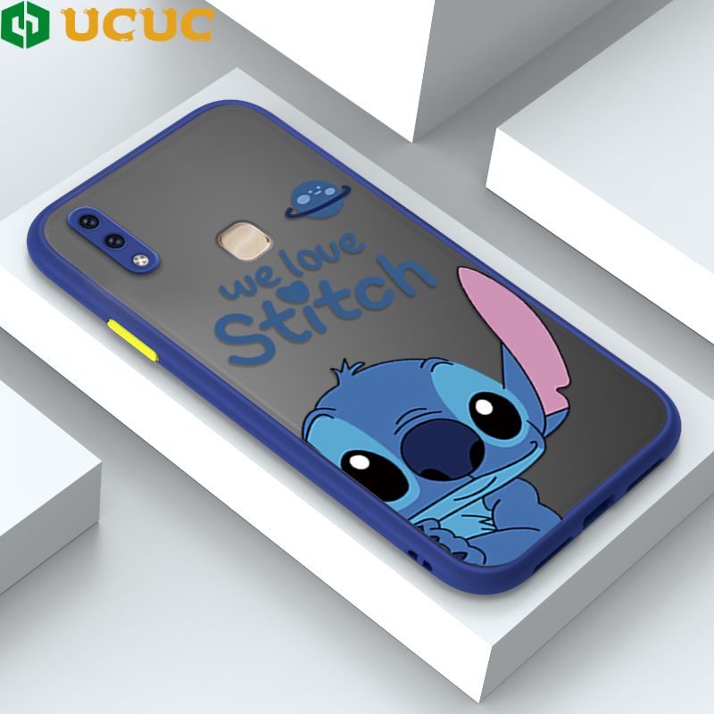 UCUC for Vivo Y85 V9 Z1 Z1i Back Cover Peeping Stitch Frosted Transparent Hard Phone Case Thin Shockproof Full Cover Camera Protect Case