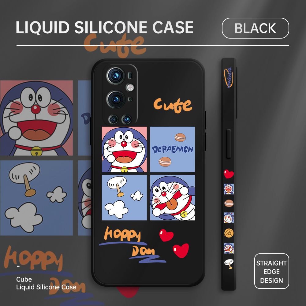 ZeroQiQi for OnePlus 9 Pro Case Cartoon Cat Phone Cover Soft Full Lens Protection Case Ultra Thin Soft Liquid Silicone Phone Case