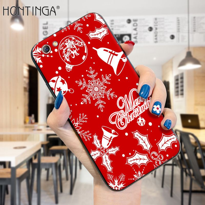 Hontinga for OPPO R9S Case Merry Christmas Gifts for Girls Boys Phone Cover Shockproof Soft Silicone TPU Cases