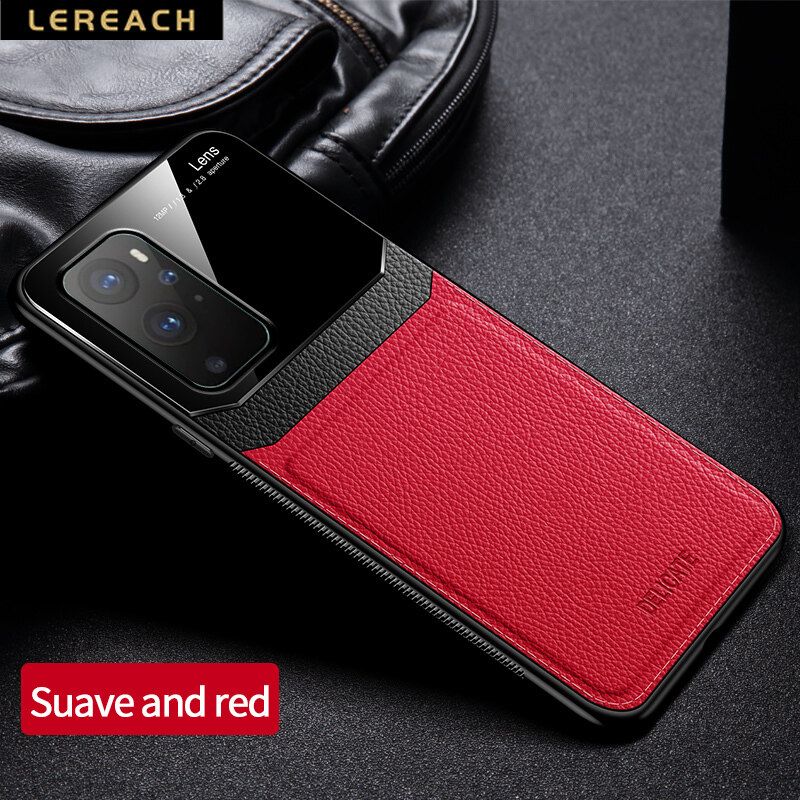 Lereach For OnePlus 9 Pro lens all-inclusive protection Stacked Soft TPU Leather Case Cover