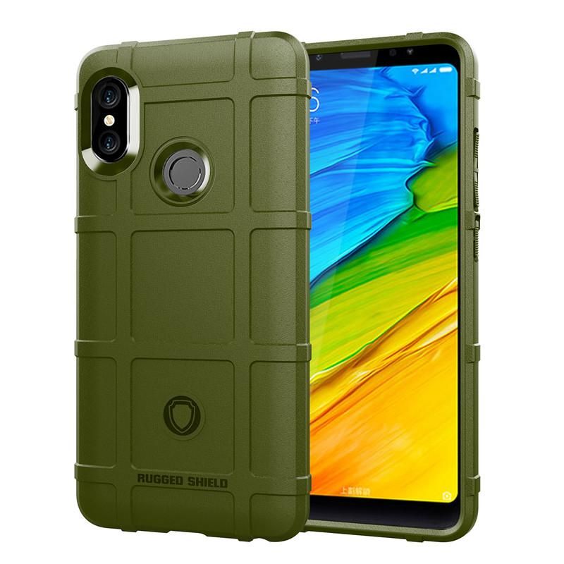 Rugged Shield Silicone Case For Xiaomi Redmi Note 5 AI Dual Camera Cases Military Heavy Duty Protect Phone Cover