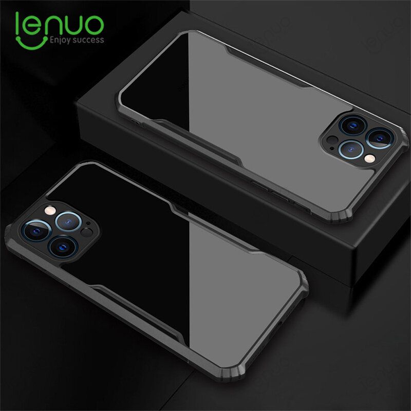 Lenuo Casing For OPPO A94 4G / F19 Pro / Reno5 F / Reno5 Lite Phone Case Shockproof Transparent Bumper Airbag Phone Cover Case