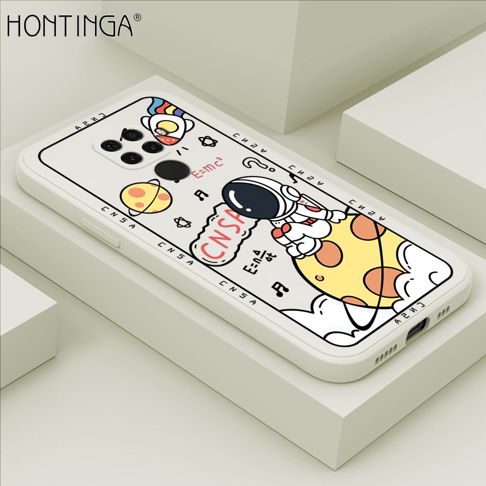 Hontinga for Huawei Nova 5i Pro Case Cartoon Astronauts Phone Case Phone Case Soft Square Edge Silicone Cases Full Lens Cover Shockproof Protection Cover