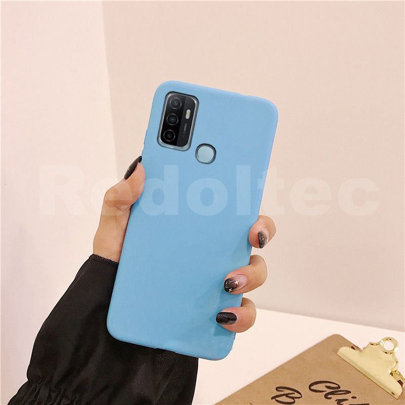 Soft Case For OPPO A53 A33  Candy Color Shockproof Silicone TPU Protection Matte Back Cover