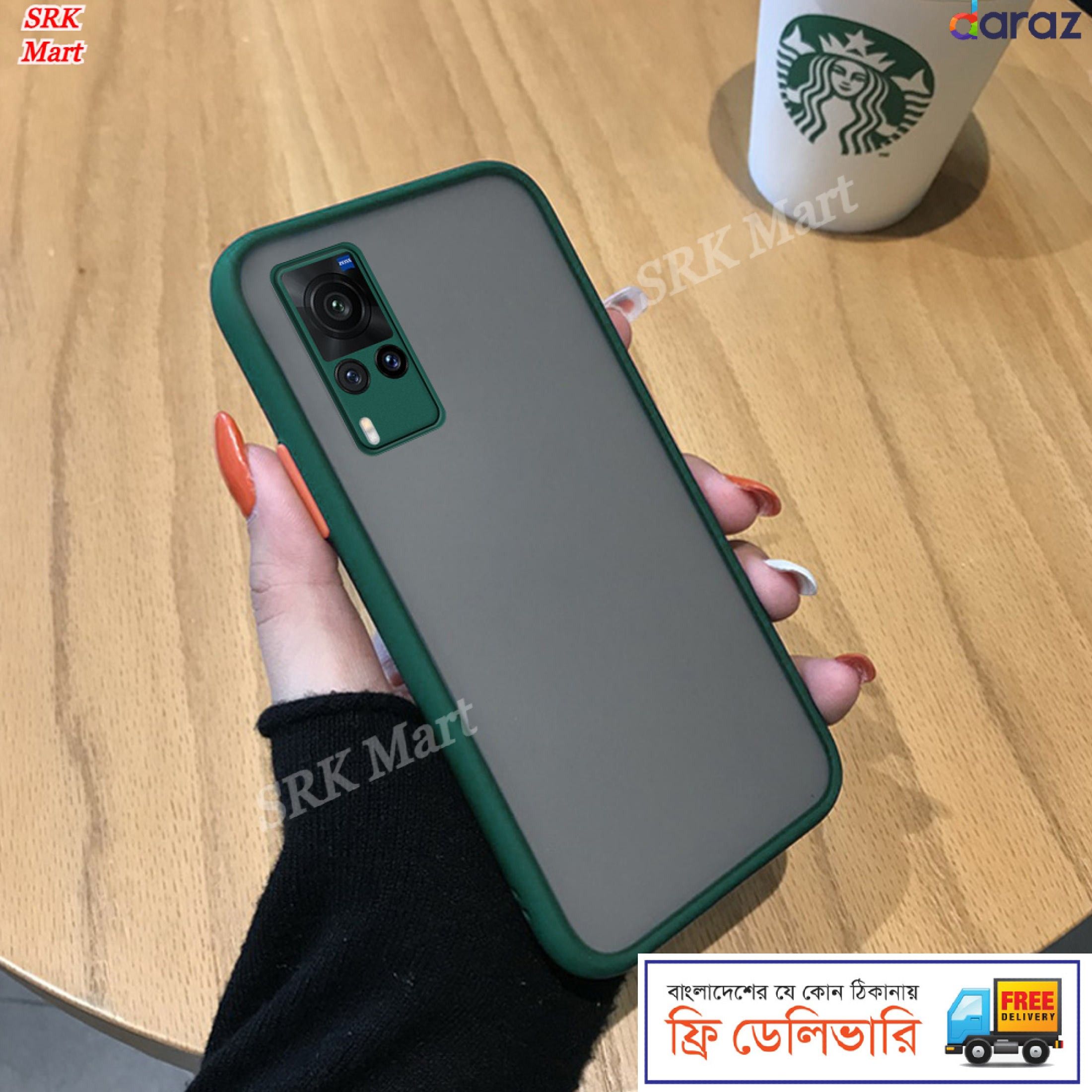 Vivo X60 - j SRK Mart Bumper cover Frosted Shockproof Protection Casing Hard Phone Case Matte Back Cover