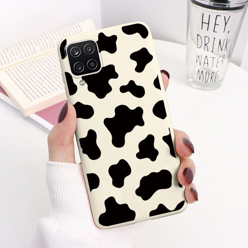 For Samsung A12 Case 6.5\" Soft Silicone Phone Cover Coque Funda For Samsung Galaxy A 12 A125F A125 M12 F12 Flower Bumper Shell