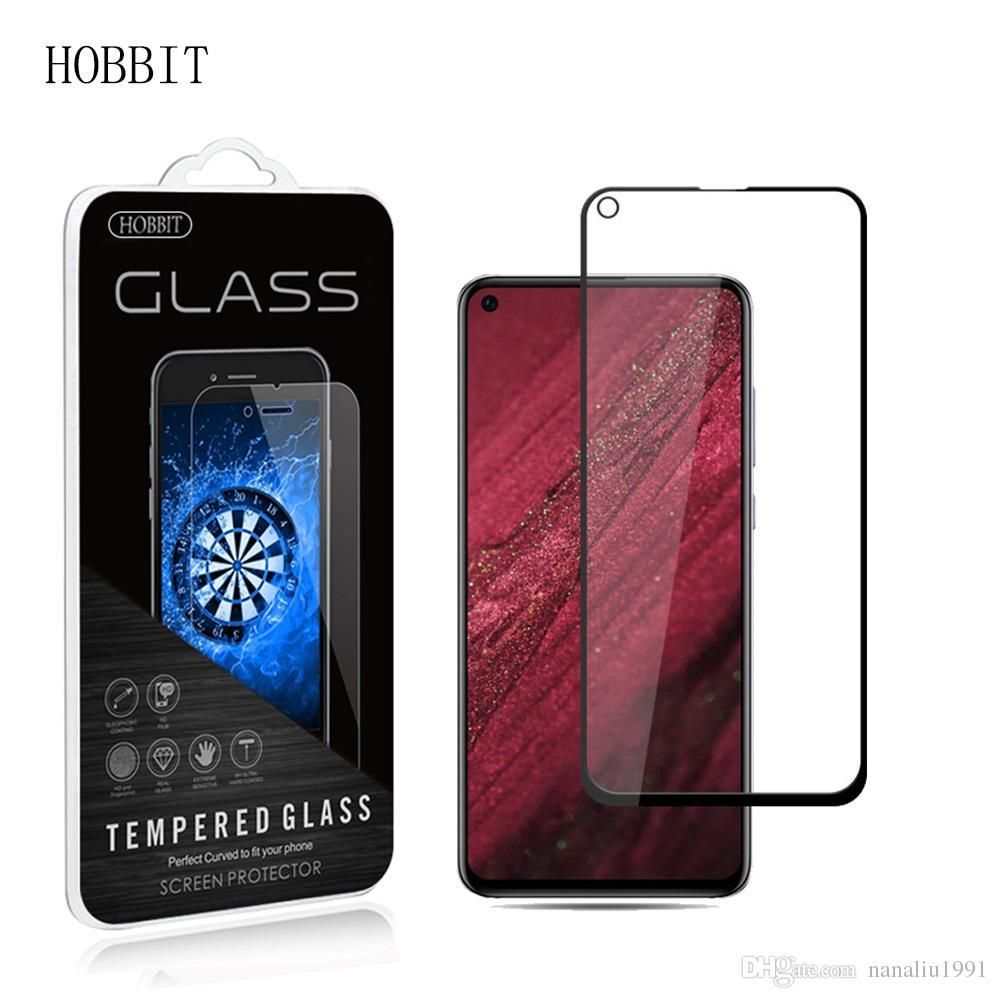 Huawei Nova 4 Camera Hole 11D Tempered Glass Screen Protector -Black