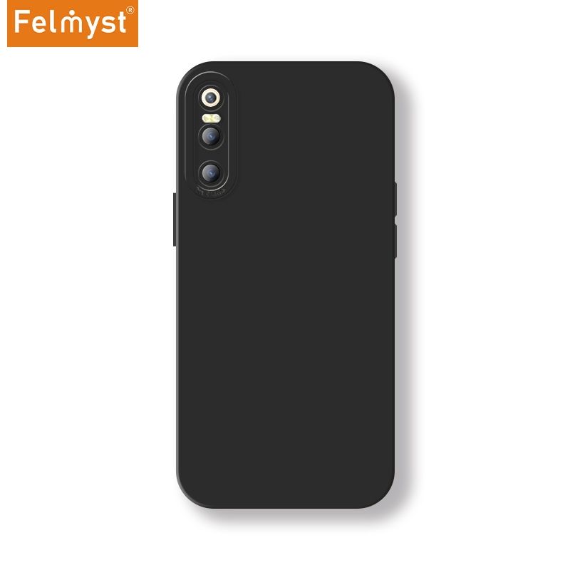 For vivo X27 Back Mobile Phone Case Simple Luxury Colorful Liquid Silicone Protect Lens Shockproof Full Soft Cover