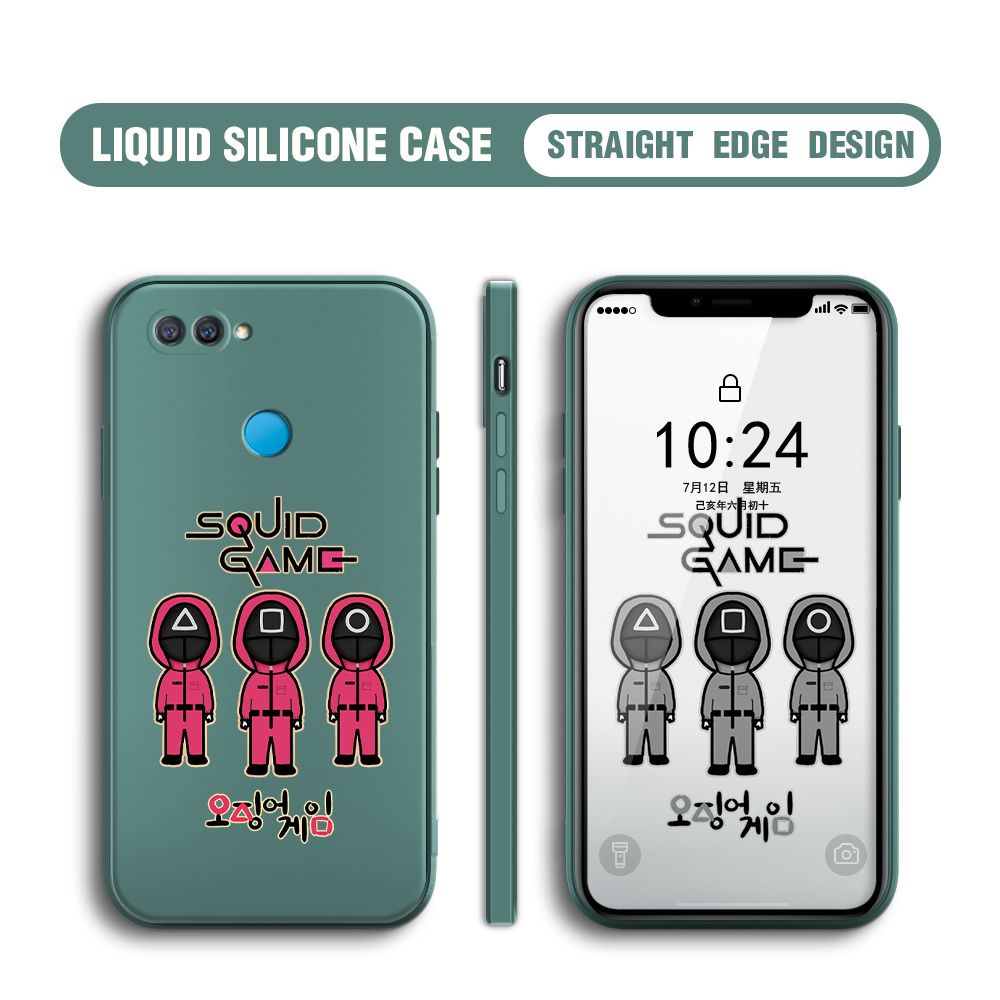 UCUC for OPPO A12 Case Trend Cartoon Korean Squid Phone Cover Liquid Silicone Case Phone Protective Case