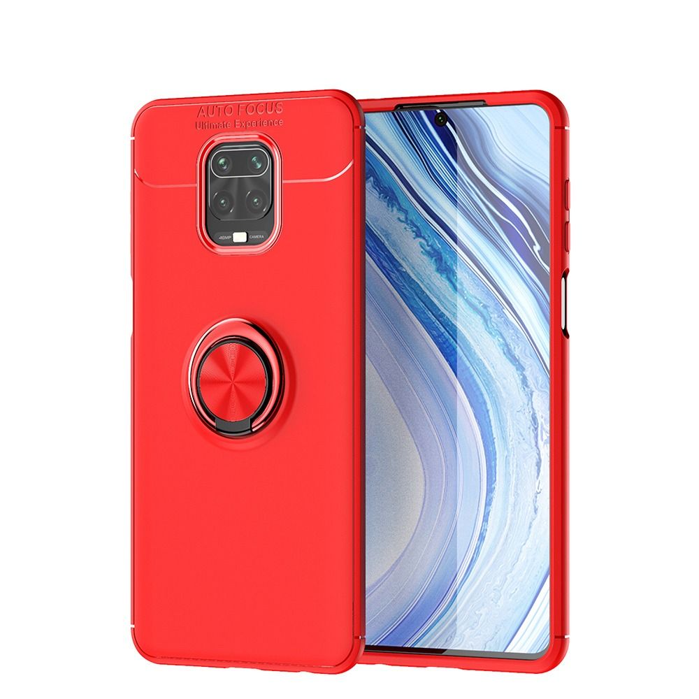 Lenuo for Xiaomi Redmi Note 9s / Redmi Note 9 Pro / Redmi Note 9 Pro Max Ring Stand TPU Soft Case