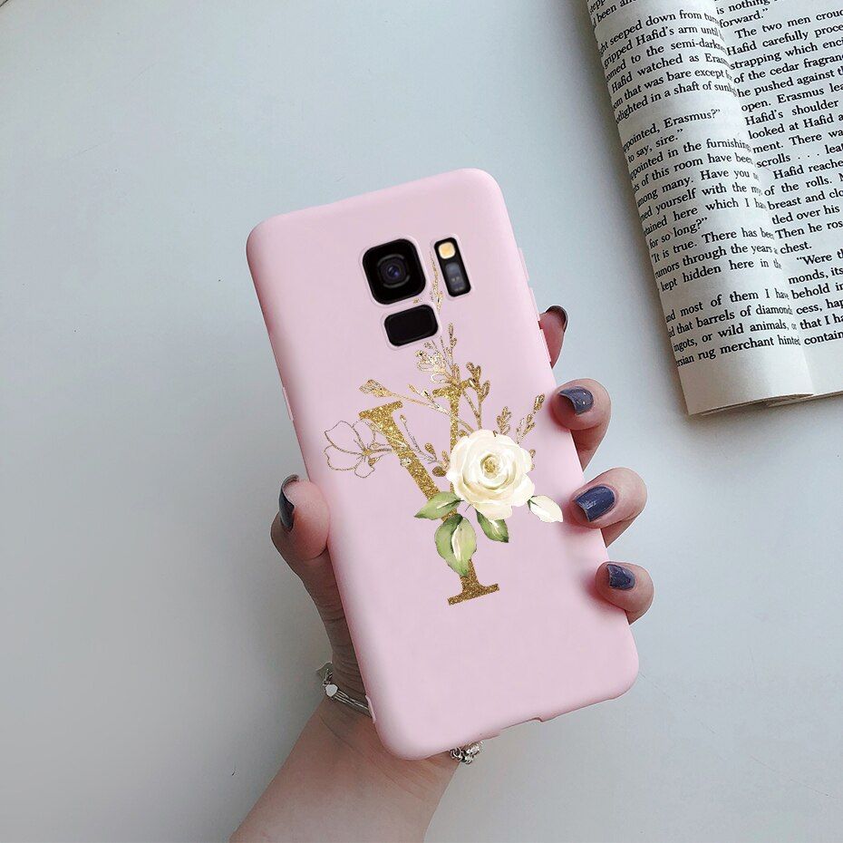 For Samsung S9 Plus Case bumper Cute Letters Soft Silicone Matte Phone Back Cases Cover for Samsung Galaxy S9 S9+ S 9 Plus case
