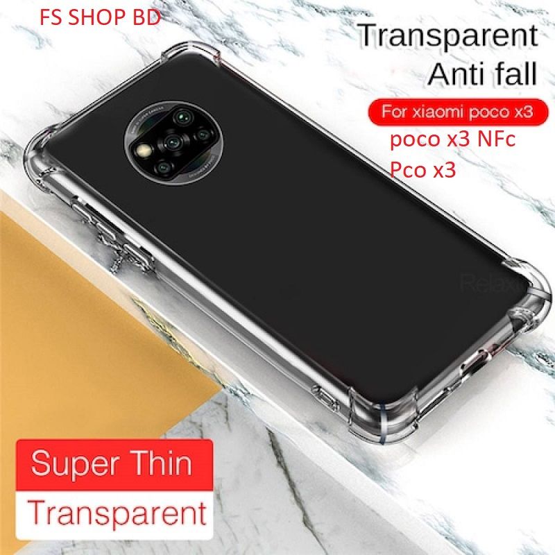 Poco x3 pro/x3 NFC/x3 =6.67" Tpu Silicone Clear Bumper Soft Coque Transparent Phone Back Cover Shell - মোবাইল ফোন - Phone