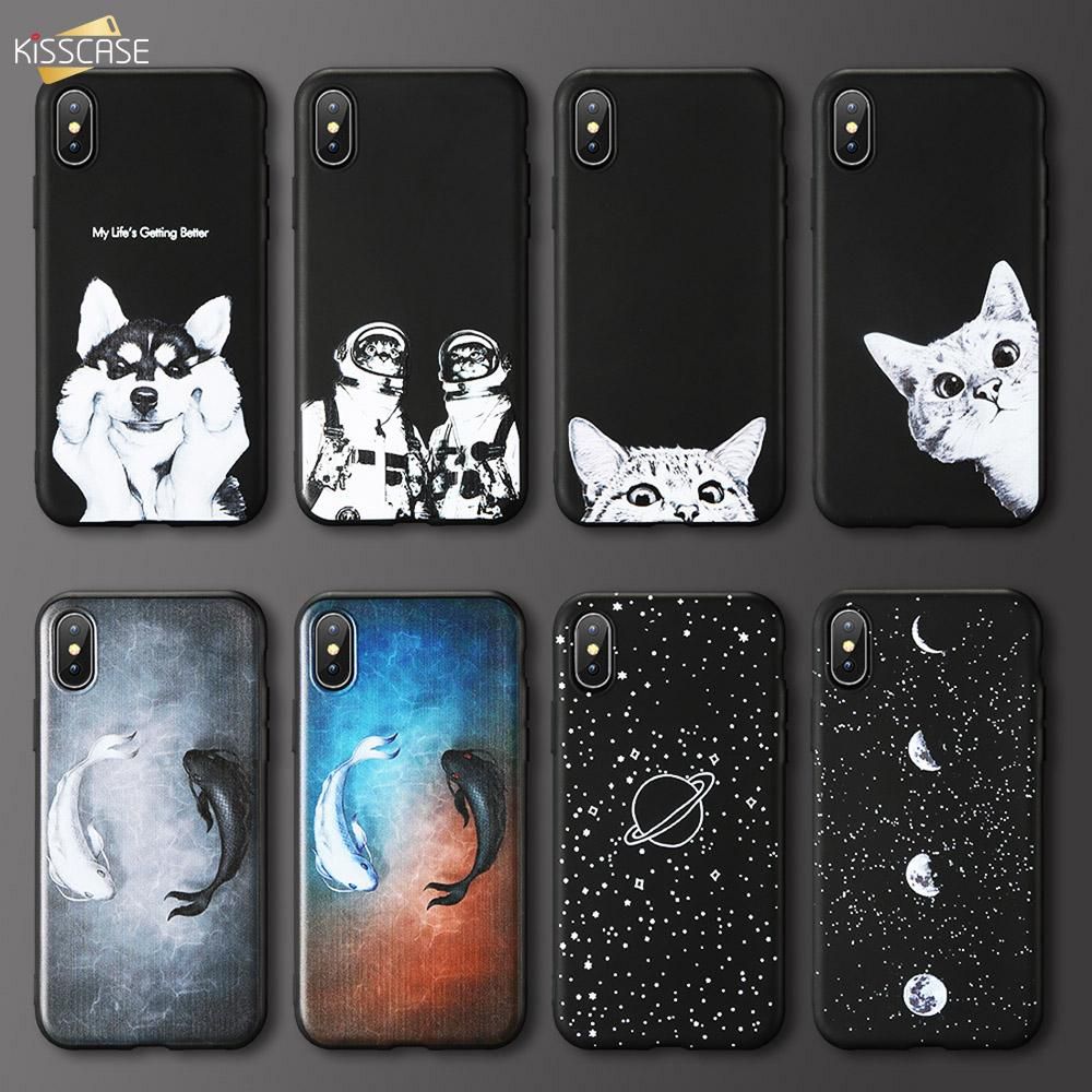 Dreamy Tone Series Phone Case For iPhone 7 8 Plus X 5 5S SE XS Max Soft Phone Case For iPhone 6 6S Plus XR Star Moon Case