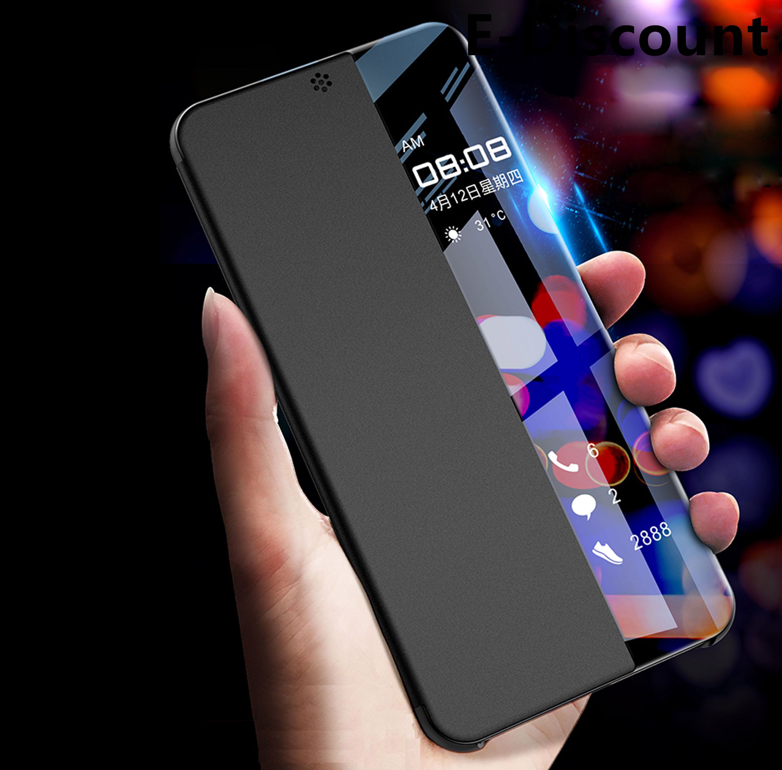 For Galaxy A51 Case Smart View Phone Back Cover for Samsung A51 Flip Case Big Window View Flip Leather Phone cases Autosleep