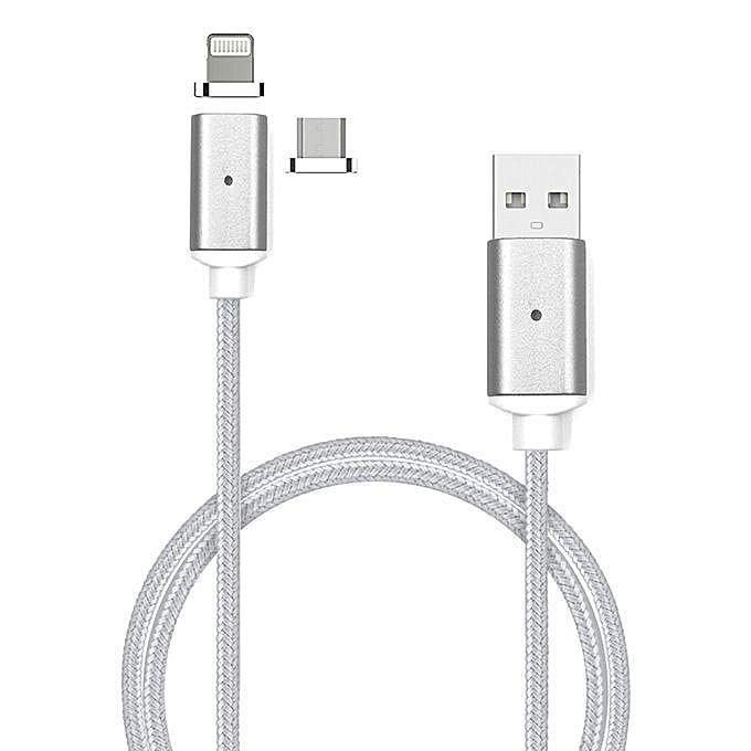 2 in 1 Magnetic Data Cable for iPhone and Android Device