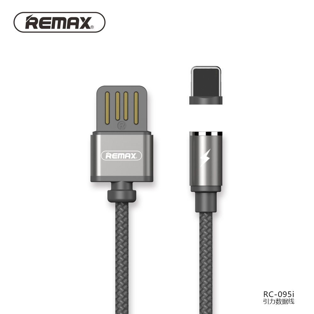 RC-095i Gravity Series Magnetic Cable For Iphone Lighting Port (5/6/7/8/X) - **Silver**