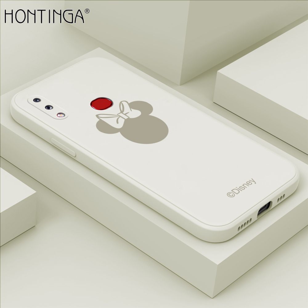 Hontinga for Samsung Galaxy A10S Case Cartoon Mouse Phone Case Soft Square Edge Silicone Cases Full Lens Cover Shockproof Protection Cover