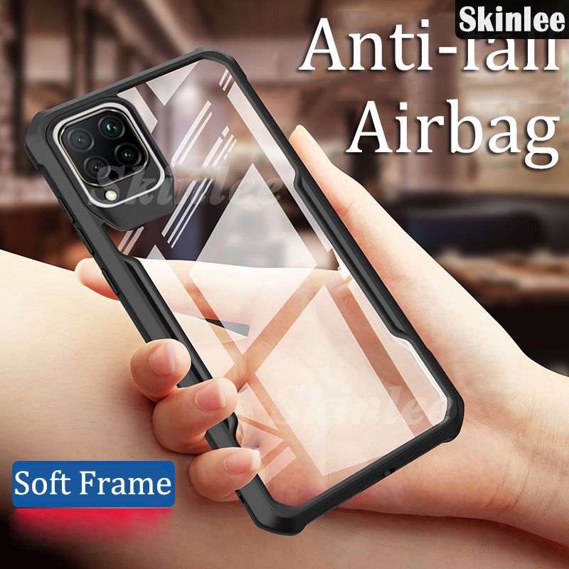 Skinlee for Samsung Galaxy M33 5G Transparent Case Airbag Full Protection Phone Soft Armor Cover Samsung M33 5G Phone Case