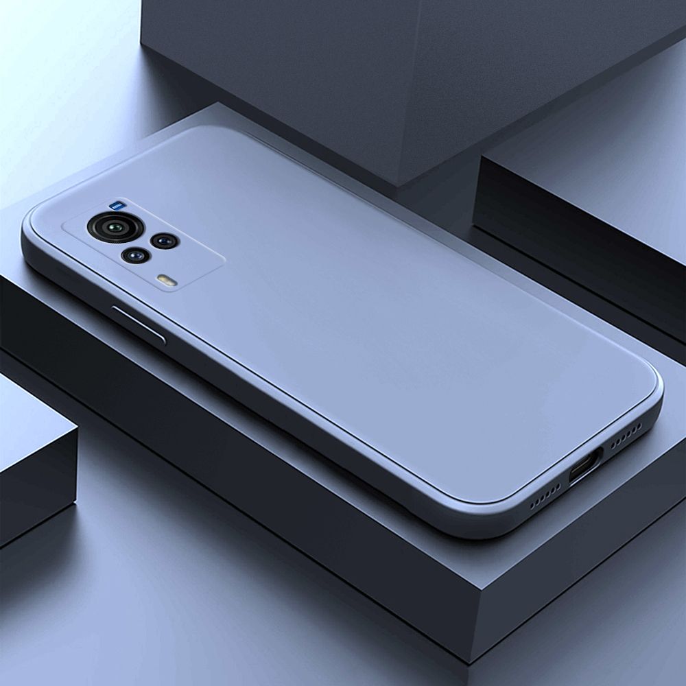 Hontinga for Vivo X60 Pro 5G Case Thin Soft Luxury Square Liquid Silicone Phone Case Candy Cover
