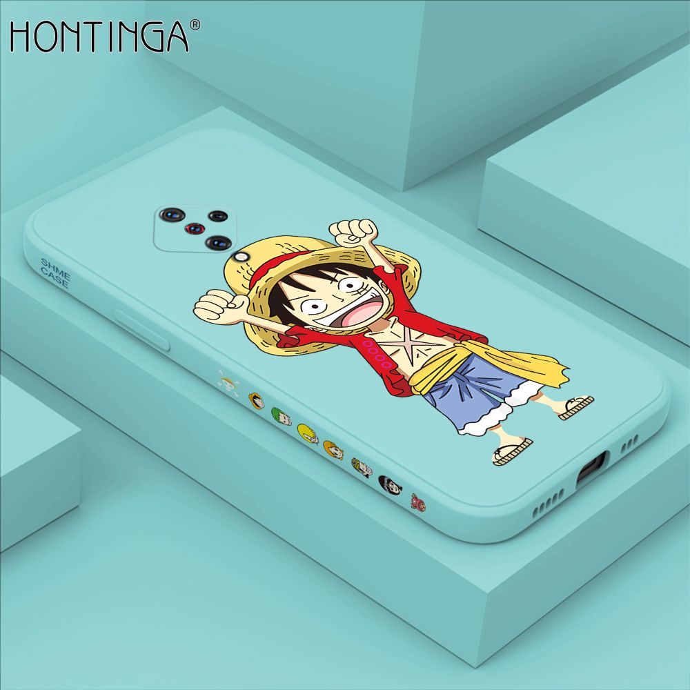 Hontinga for Vivo S1 Pro Case Side Design Anime Cartoon Luffy Back Cover Soft Square Edge Pattern Liquid Silicone Trend Phone Cases