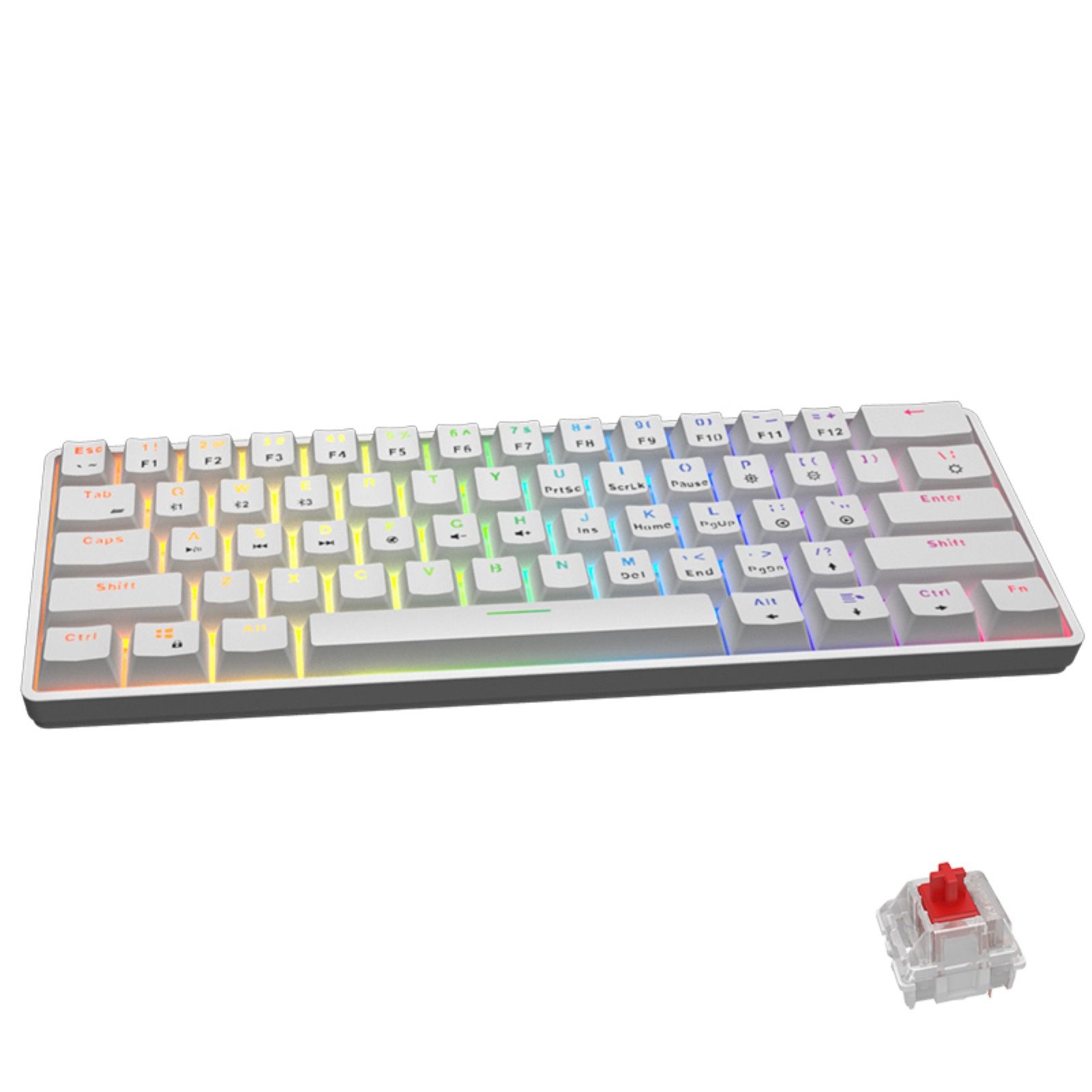 Desk Keyboard Sensitive Bluetooth-comatible 5.0 Type-C Easy to Clean