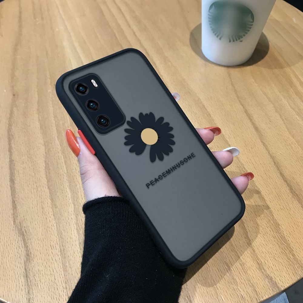 Jizetin for Huawei P40 Back Cover Small Fresh Daisies Mobile Phone Case Ultra Thin Full Lens Protection Phone Case for Girl