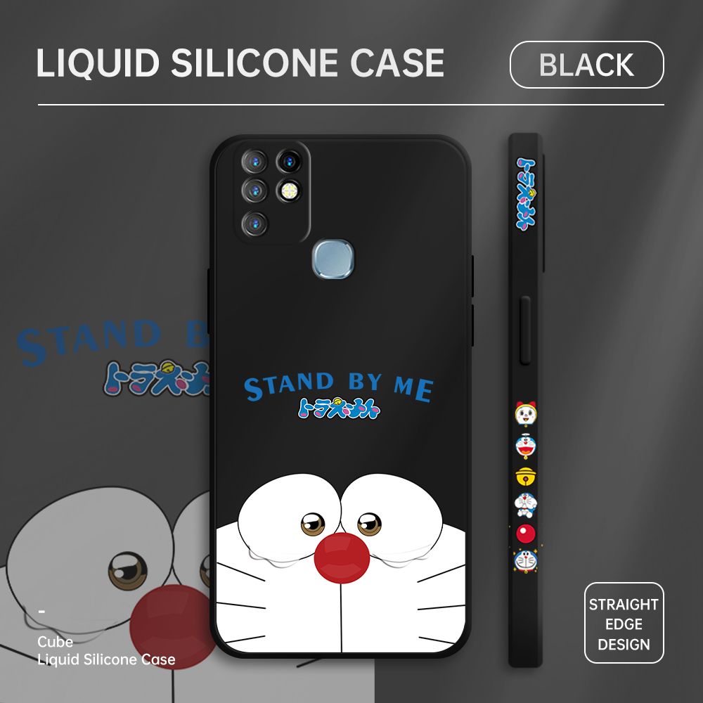 ZeroQiQi for Infinix Hot 10 Case Cartoon Weeping Cat Phone Cover Soft Full Lens Protection Casing Ultra Thin Soft Liquid Silicone Phone Cases