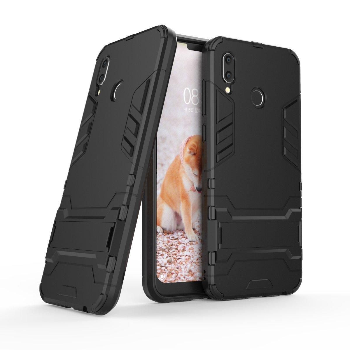 Huawei Nova 4 Armor Shockproof Phone Back Cover - Black