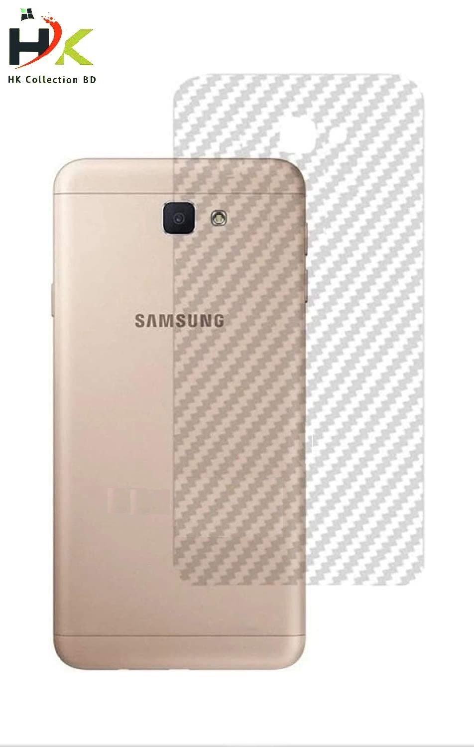 Samsung Galaxy J7 Prime Carbon Fiber Sticker Vinyl  Back Poly Skin Protector