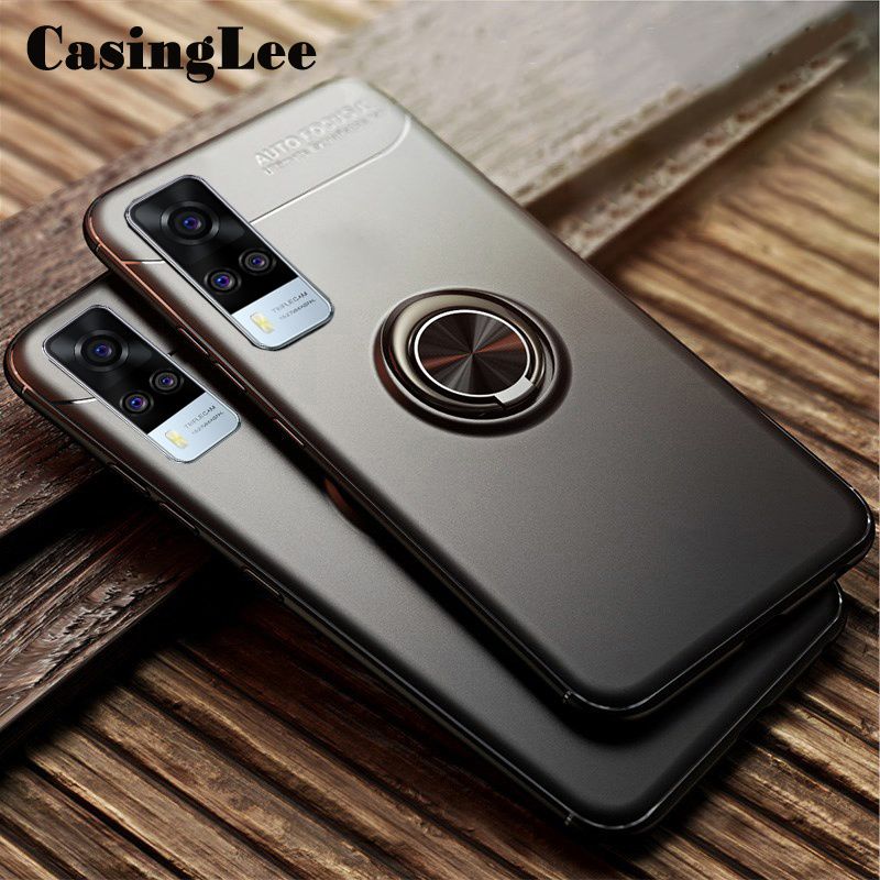 Casinglee for VIVO Y53S case Magnetic Finger Ring Holder Phone cover for VIVO Y53S Cases 360 Degree Rotation Car Holder Phone case