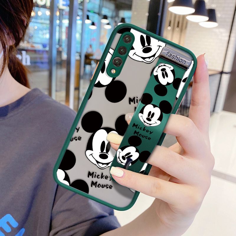UCUC for Huawei P20 Pro Wrist Strap Case Cute Mouse Avatar Wristband Printing Cover Shockproof Ultra Thin Phone Case