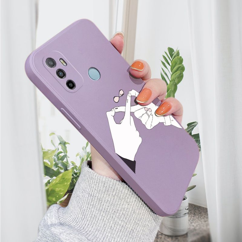 AMORVOR for OPPO A53 2020 Back Cover Love Infinity Side design Soft Case Liquid Silicone Phone Cases