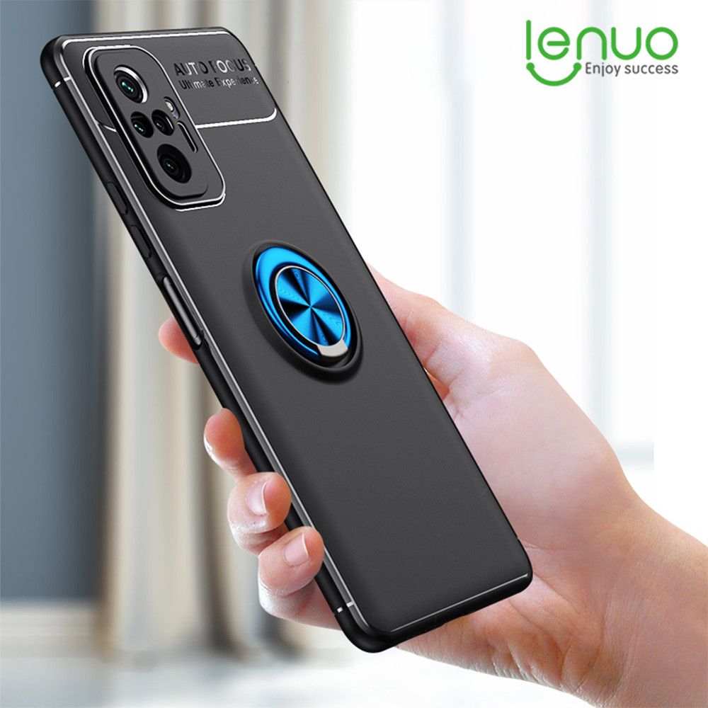 Lenuo for Xiaomi Redmi Note 10 Pro / Redmi Note 10 Pro Max Ring Stand TPU Soft Case