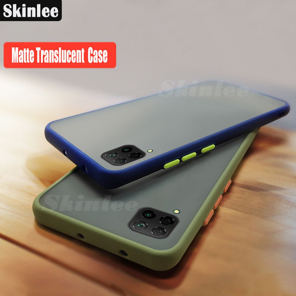 Skinlee Phone Case Samsung Galaxy M33 5G Transparent Soft edge Silicone Frame Hard Clear Protecive Back Cover For Samsung M33 5G Back Cover Scrub PC Matte Phone Case