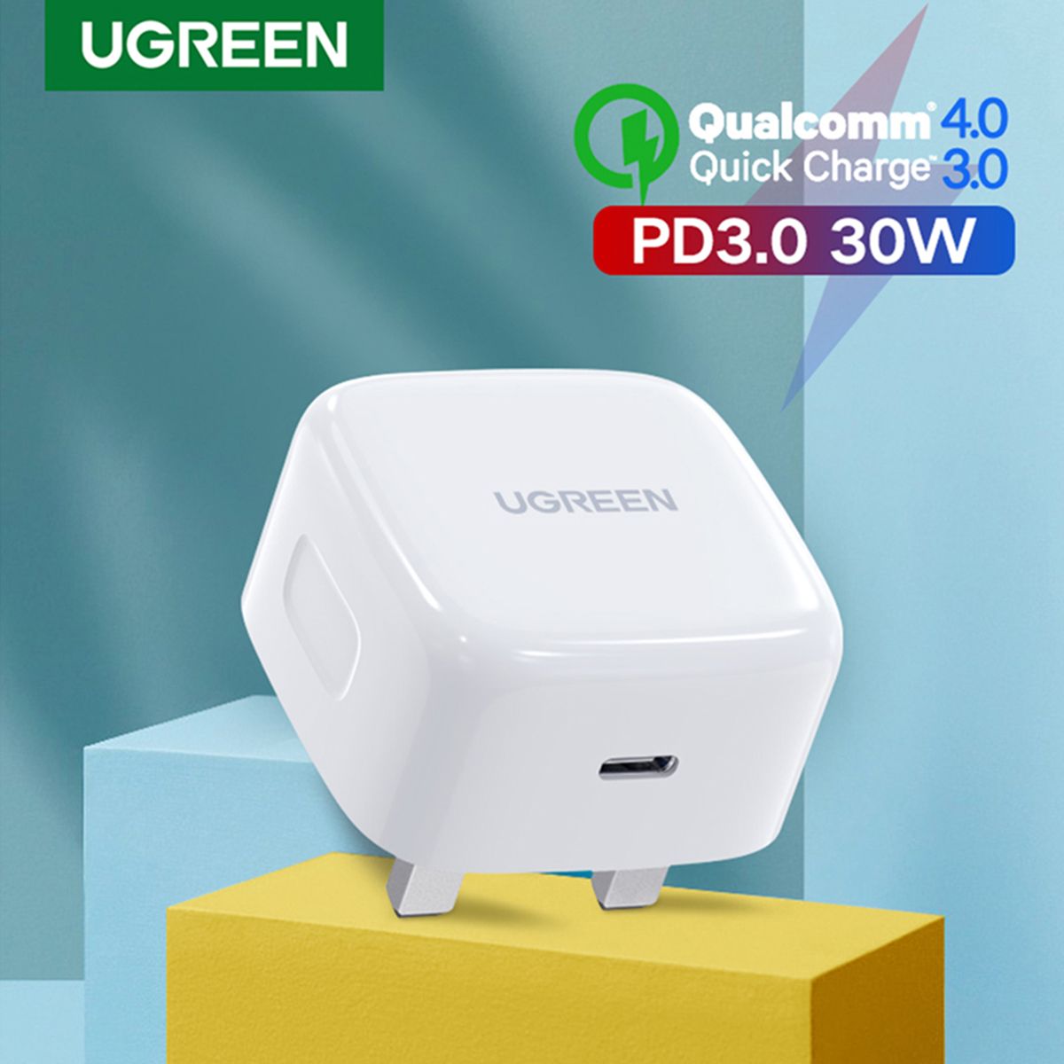 UGREEN PD Charger 30W Quick Charge 4.0 3.0 QC USB Type C Fast Charger for Surface go iphone SE 2 iPhone 11 11 Pro 11 Pro Max Xr X Xs Xs Max 8 Macbook Phone QC4.0 QC3.0 PD for Huawei Samsung