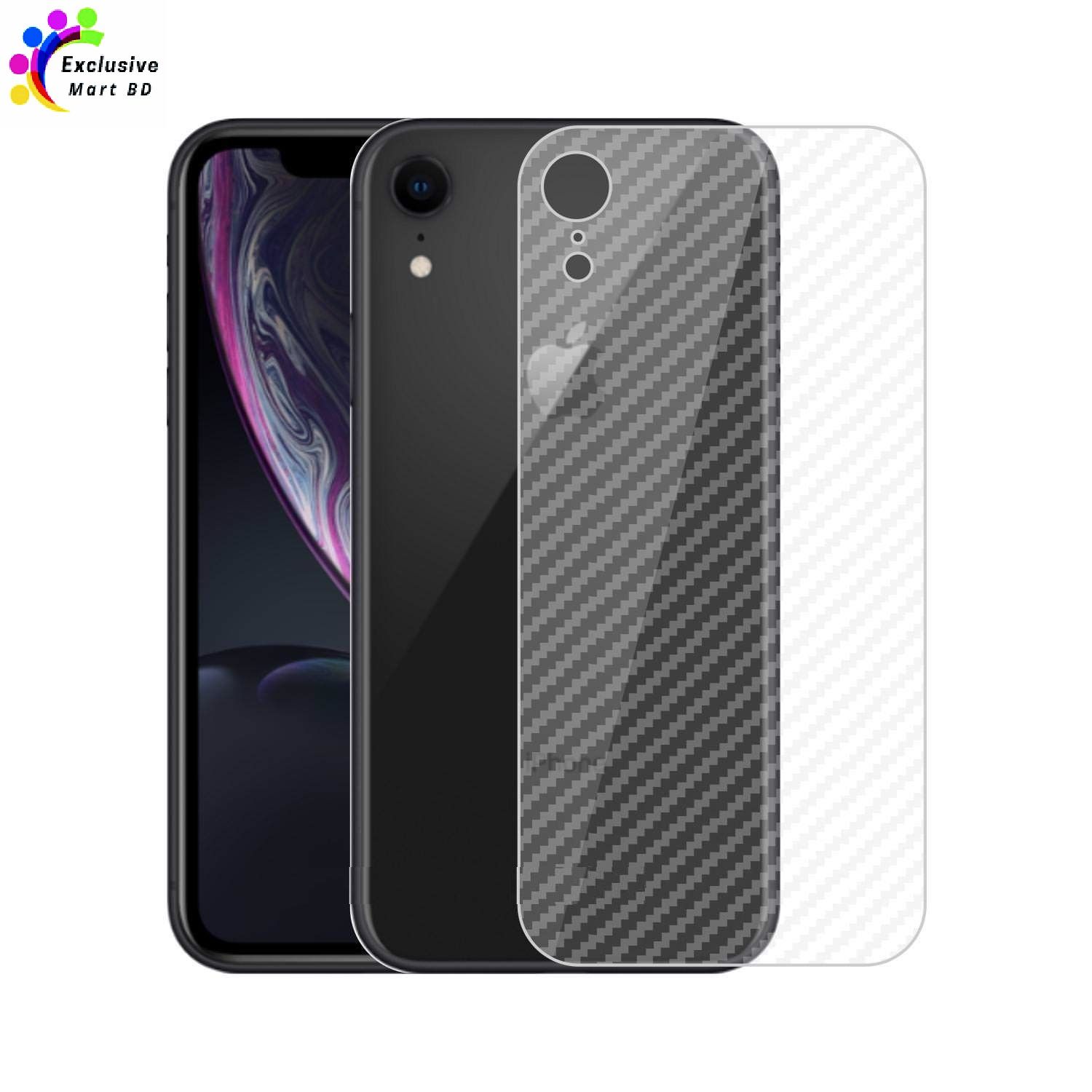 Apple_iPhone XR Carbon Fiber Sticker Vinyl Back Poly Skin Protector