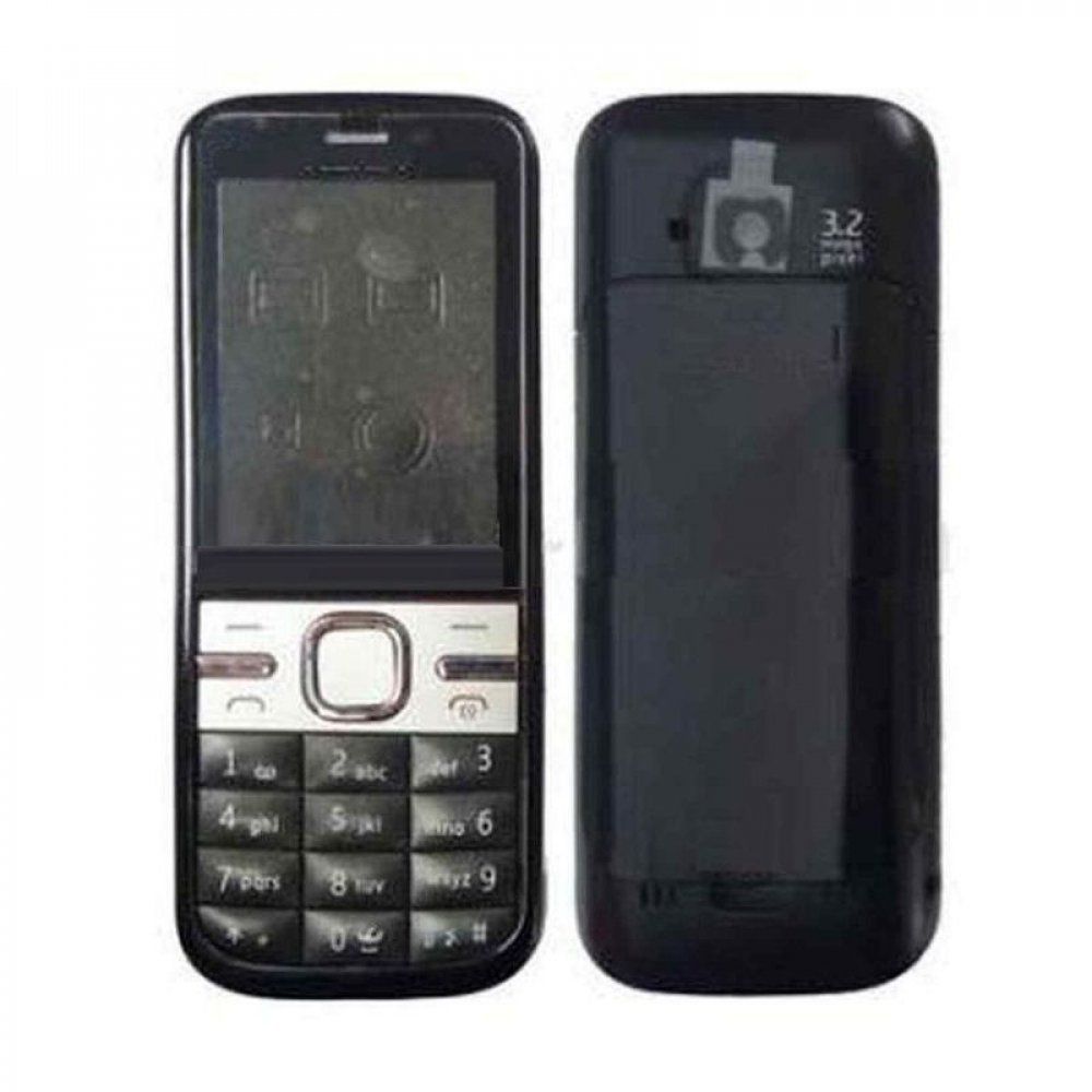 For Nokia C5 Front & Back Side Mobile Casing / Housing with Keypad - Camera - Phone Back Cover
