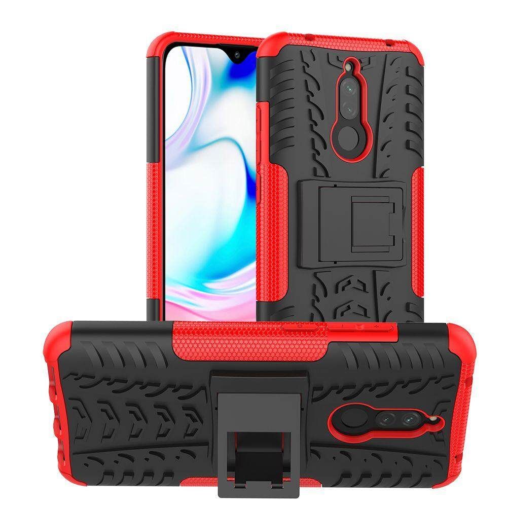 For Xiaomi Redmi 8/Redmi 8A Dual Layer Heavy Duty Armor Tough Hybrid Shockproof Stand Protective Case Cover