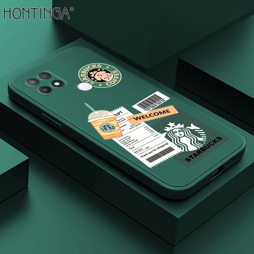 Hontinga for OPPO A15 A15S Case Cartoon Popularity Phone Case Soft Square Edge Silicone Cases Full Lens Cover Shockproof Protection Cover